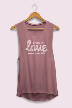 I'm Gonna Marry That Boy Someday | She's In Love with the Boy - Bachelorette Party Flowy Muscle Tank Tops